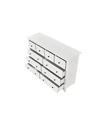 Casainc Modern 10-Drawer Storage Cabinet Dresser Wide Chest of Drawer