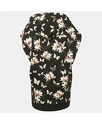 Pre-Owned Givenchy Women's Black Floral Print Cotton Sleeveless Hoodie