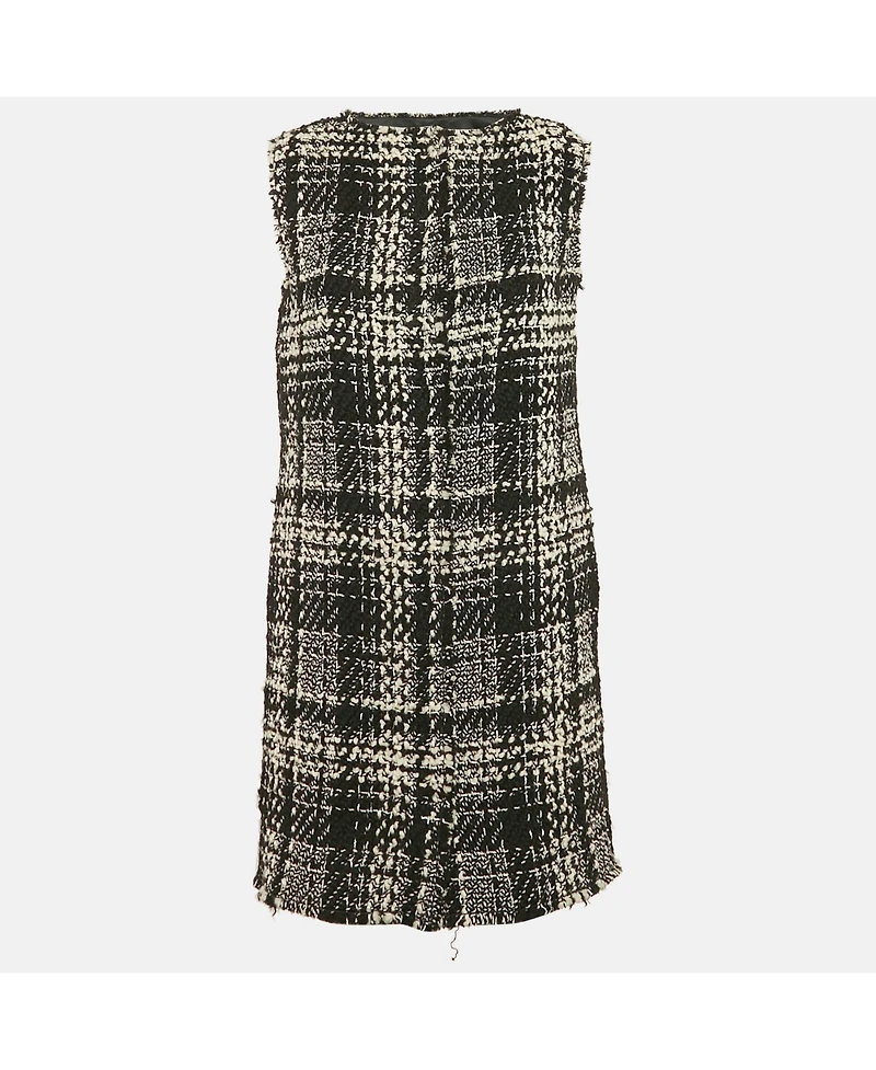 Pre-Owned Dolce & Gabbana Women's Black Tweed Shift Dress