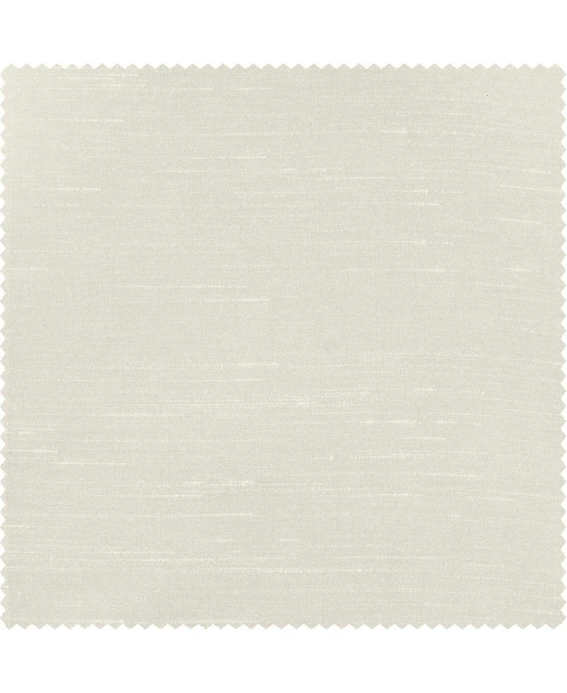 Half Price Drapes Off White Vintage Textured Faux Dupioni Silk Blackout Curtain