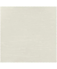 Half Price Drapes Off White Vintage Textured Faux Dupioni Silk Blackout Curtain
