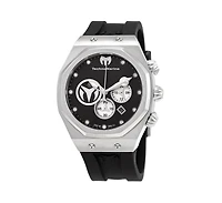 Technomarine Men's Tm-520000 Reef Sun Quartz Chronograph Black, Silver Dial Watch