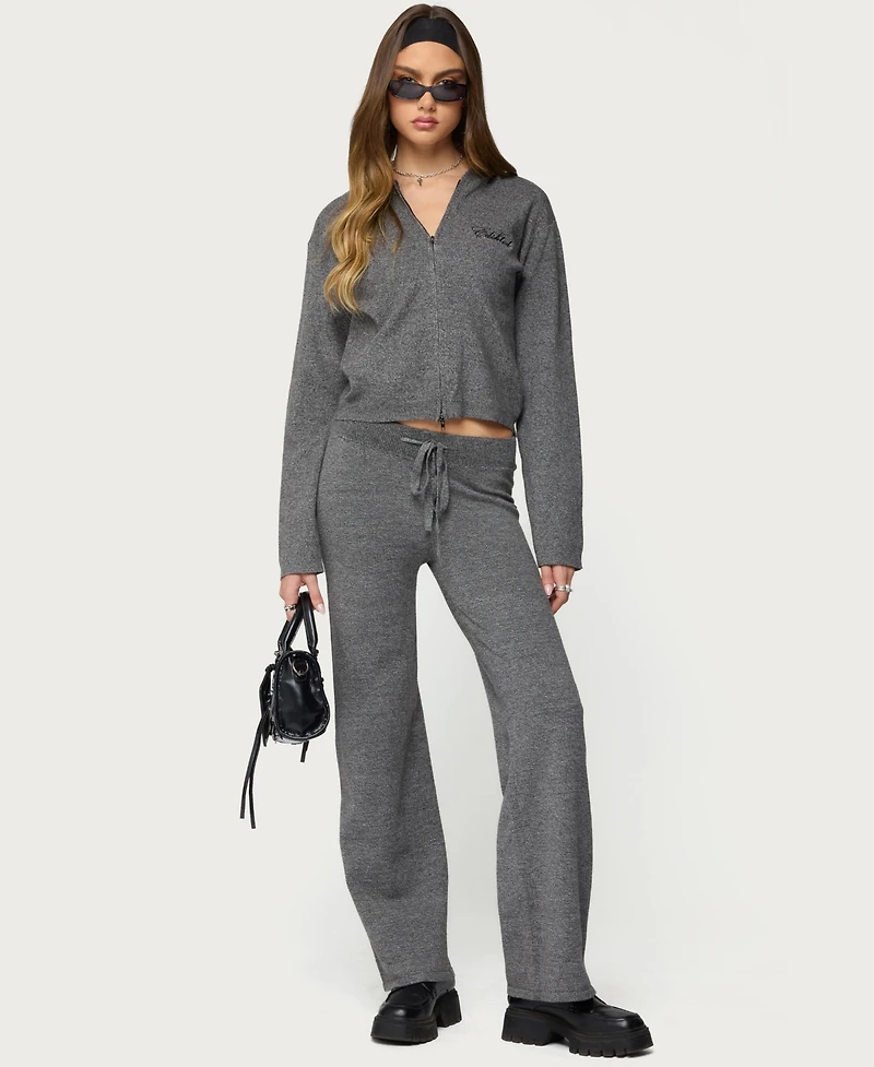 Edikted Women's Ayah Knit Zip Up Hoodie