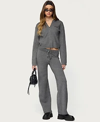 Edikted Women's Ayah Knit Zip Up Hoodie