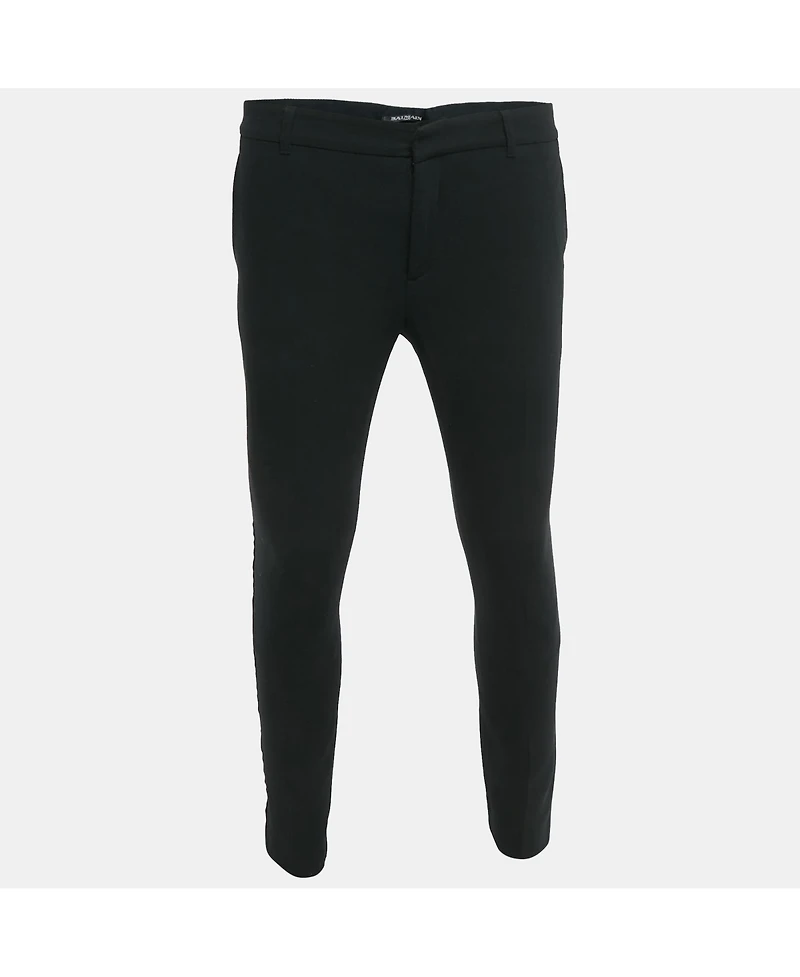 Pre-Owned Balmain Men's Black Cotton Trousers