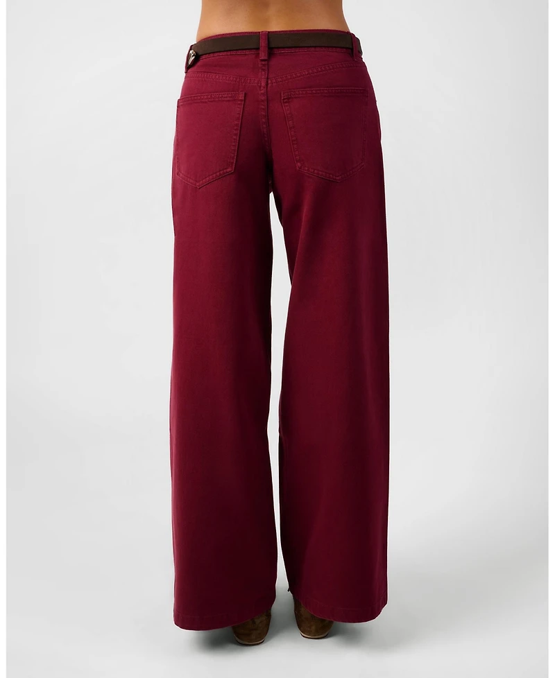 WeWoreWhat Women's Relaxed Low Rise Baggy Pants