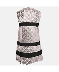 Pre-Owned Moncler Women's Metallic Pink Lace Lucy Gilet Mini Dress