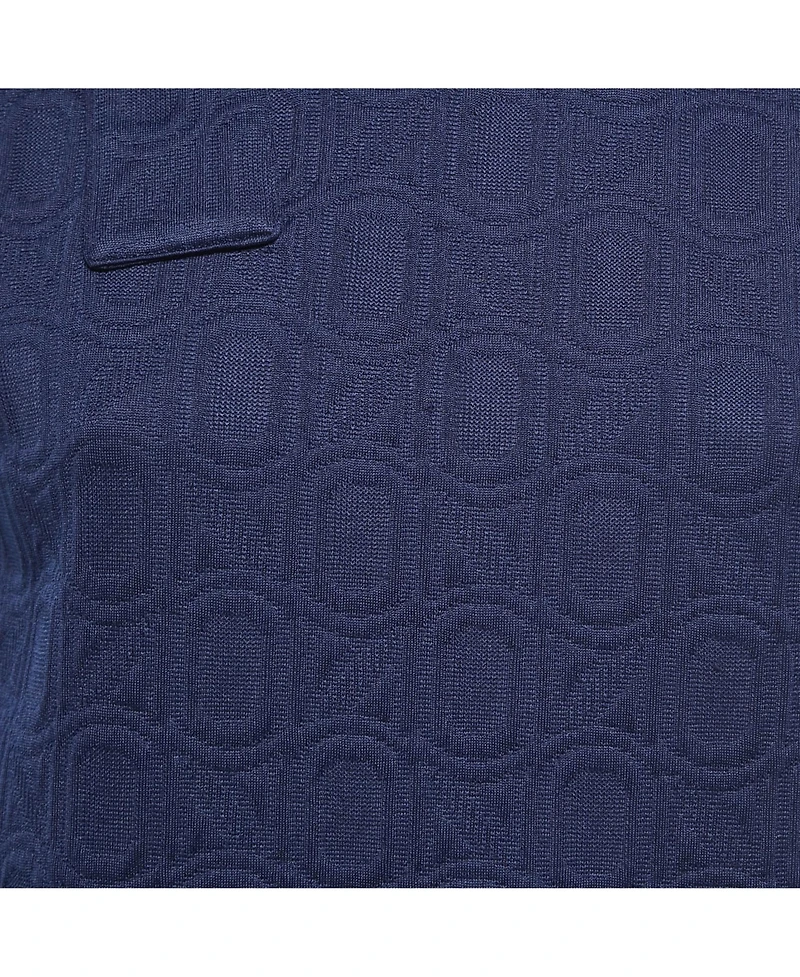 Pre-Owned Marni Women's Navy Blue Jacquard Bow Detail Sleeveless Short Dress