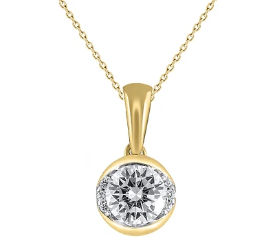 Macy's Diamond Pendant Necklace (1/2 ct. t.w.) in 14K Yellow Gold