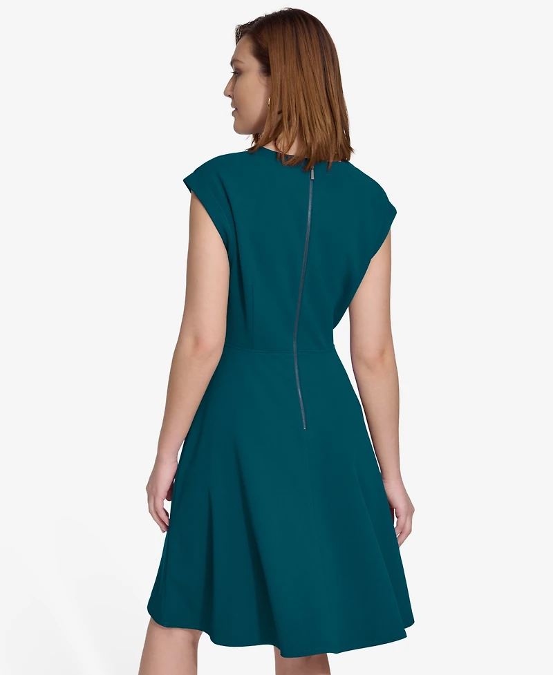 Calvin Klein Women's Crewneck Short-Sleeve Dress