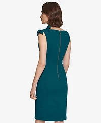 Calvin Klein Women's Boat Neck Short Dress