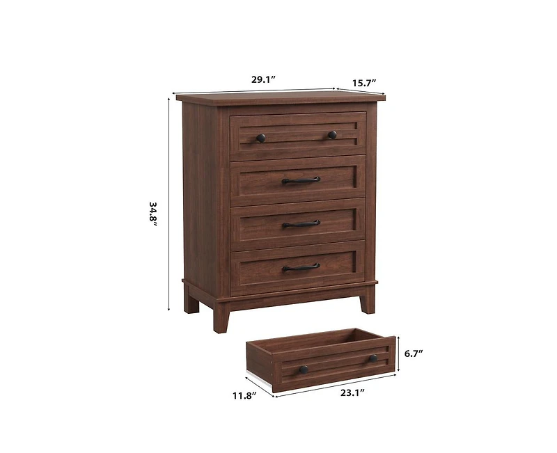 gaomon 34.8" Tall Vertical Drawer Dresser with Large Storage