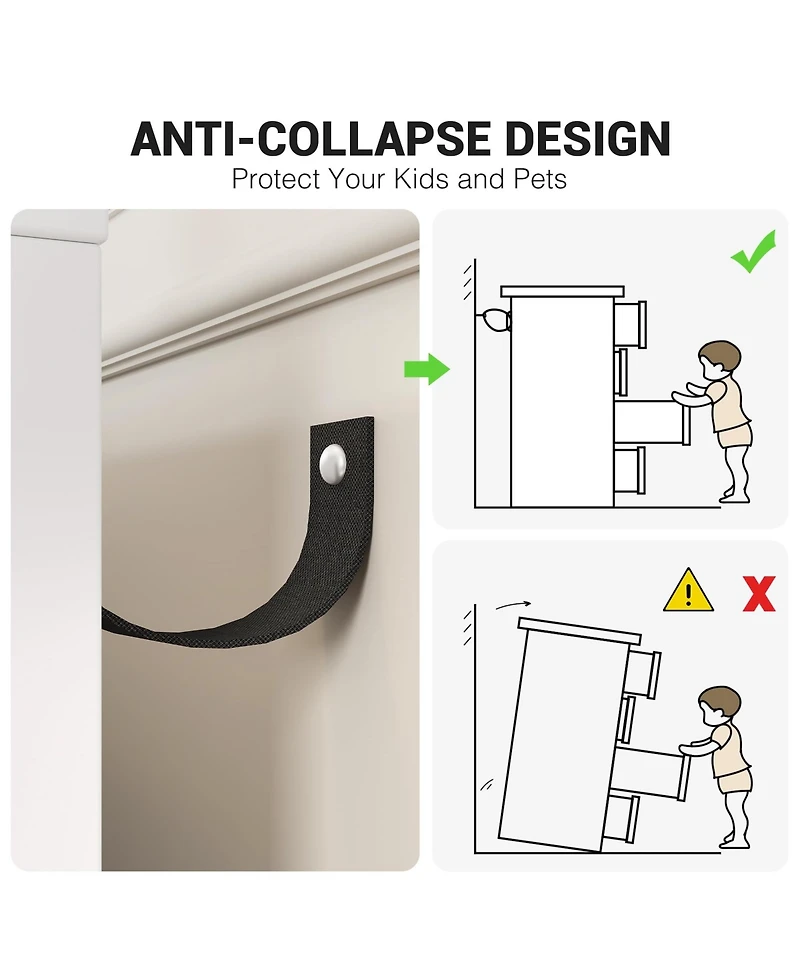Gaomon Dresser With 6 Drawers for Bedroom Storage Drawers Chest of Drawers