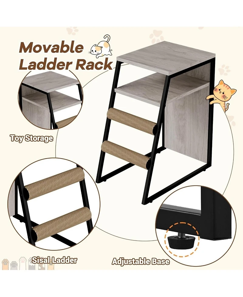 Gaomon 2-in-1 Cat Litter Box Enclosure Furniture with Doors