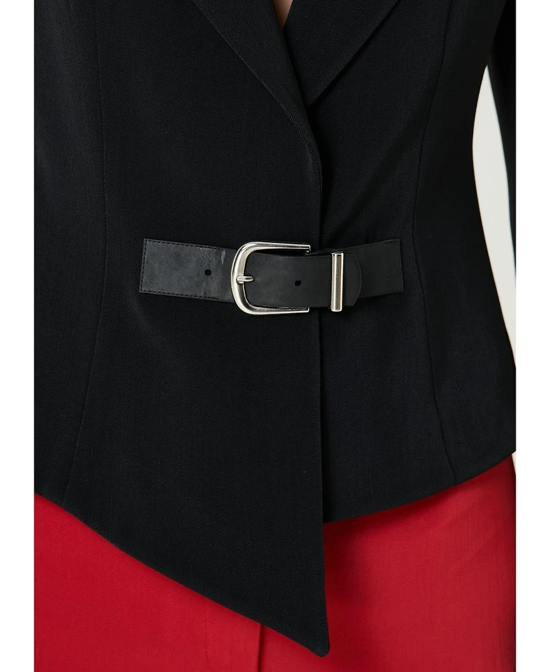 Pcfg Women's Wool-Blend Fitted Blazer