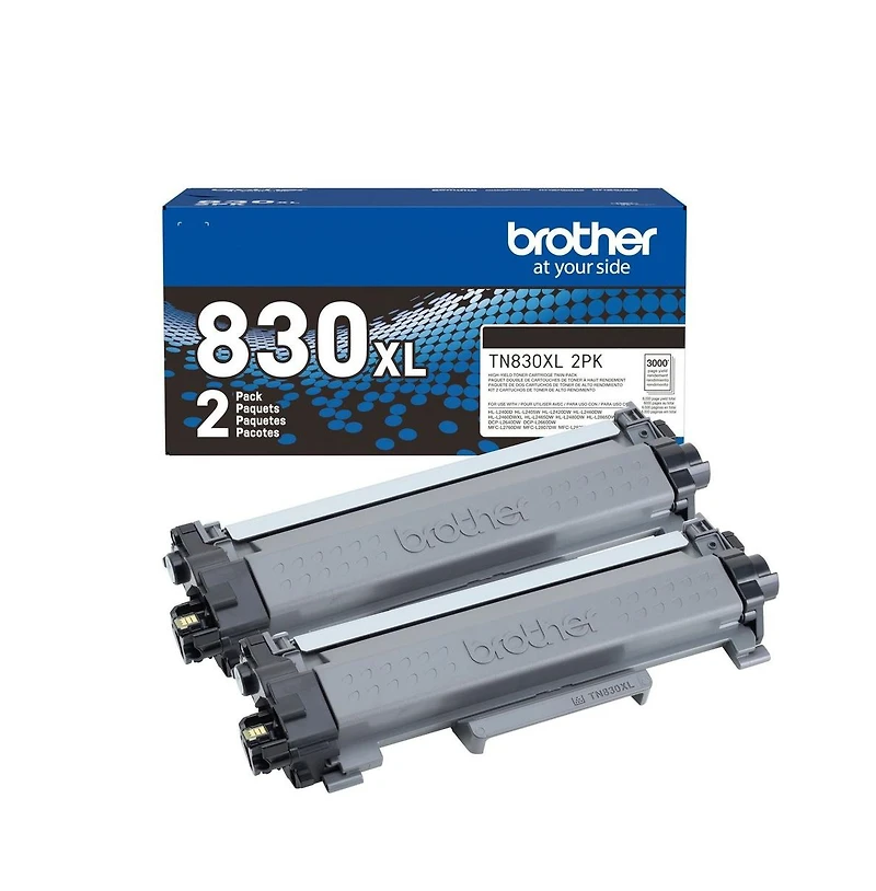Brother TN830XL2PK 3,000 Page-Yield High-Yield Toner - Black (2/Pack
