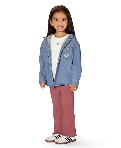 Calvin Klein Girls 4-6X Long-Sleeve Jacket, Top and Pants, 3-Piece Set