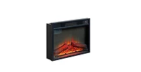 23" Electric Fireplace, 3DInfrared Black Fireplace Electric Insert Heater, with Ir Remote Control