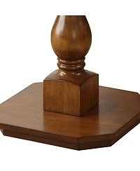 Cherry Wood Game Table with BuiltIn Chessboard and Two Storage Drawers Sturdy Pedestal Base for Organized Gaming and Display
