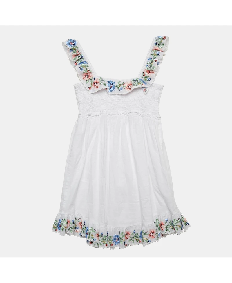 Pre-Owned Zimmermann Women's White Embroidered Cotton