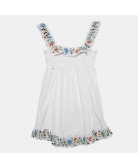 Pre-Owned Zimmermann Women's White Embroidered Cotton