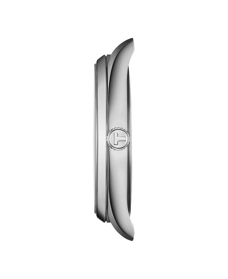 Tissot Men's Black Leather Bracelet Watch, 40mm