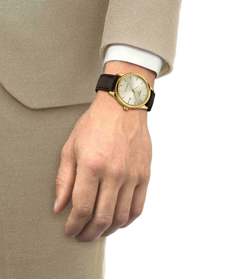 Tissot Men's Brown Leather Bracelet Watch