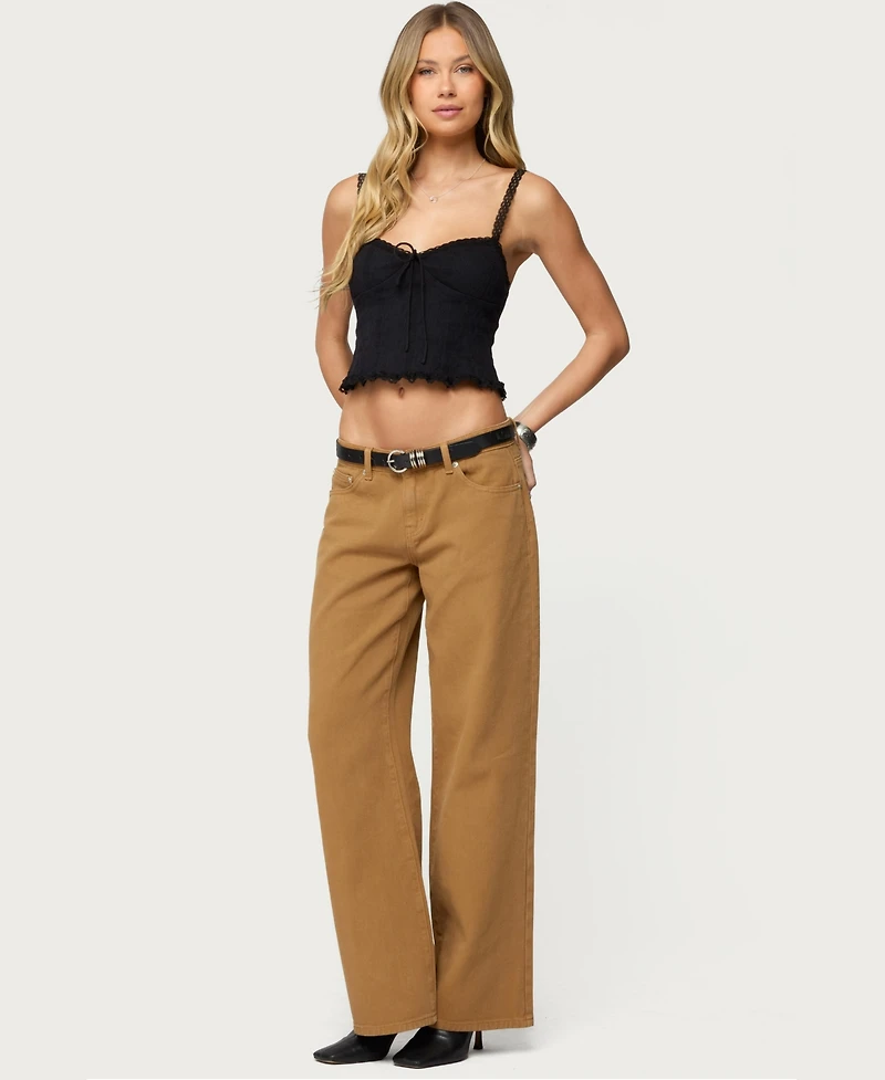 Edikted Women's Lacey knit tank top