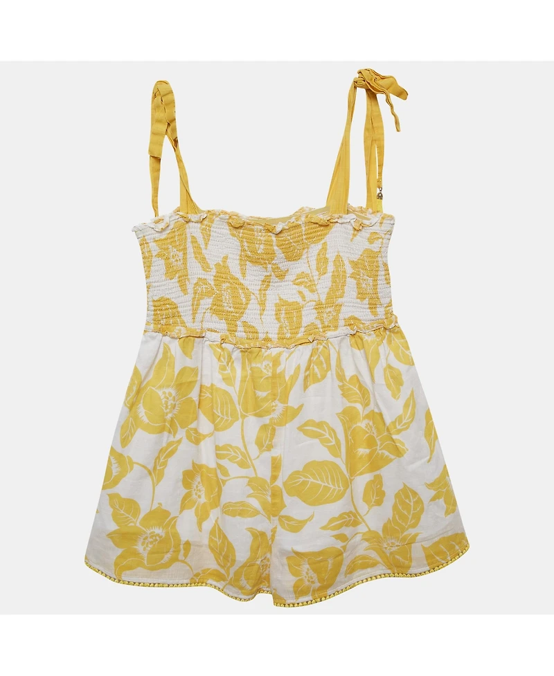 Pre-Owned Zimmermann Women's White/yellow Printed Cotton