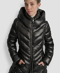 Dkny Women's Full-Zip Front Quilted Puffer Coat
