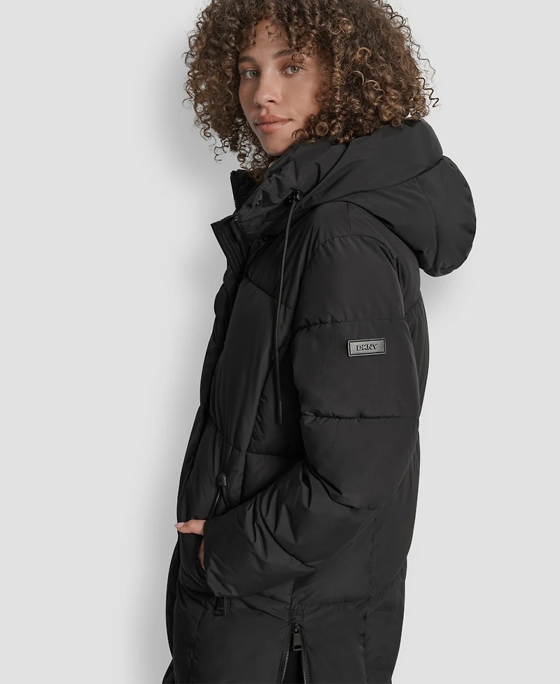 Dkny Women's Zip-Front Stand Collar Coat