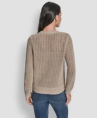 Dkny Jeans Women's Open-Knit Cardigan