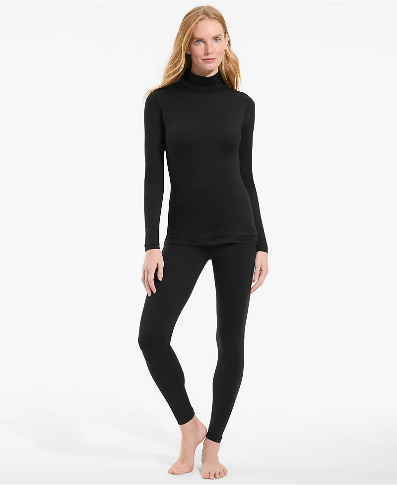 Lands' End Women's Baselayer Cozy Thermaskin Turtleneck Top