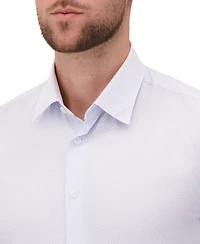 Report Collection Men's 4-Way Geometric-Print Button-Front Woven Dress Shirt