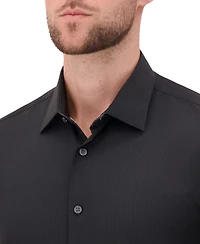 Report Collection Men's 4-Way Check-Print Woven Dress Shirt