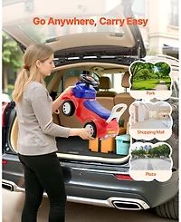 Mecale Ride On Toddler Push Car, Kids Ride-On Toy with Music & Storage, 55 lbs Load, Foot-to-Floor Walker for Boys Girls 19–36M, Red