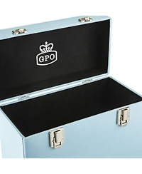 Gpo Retro SWB18BLU 12" Vinyl Record Case 35 Count Capacity with Removable Lid - Blue