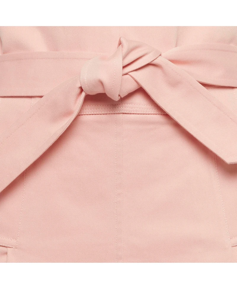 Pre-Owned Salvatore Ferragamo Women's Pink Cotton Belted Mini Skirt