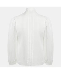Pre-Owned Zimmermann Women's Ramie Scallop Frill Detail Jude Shirt