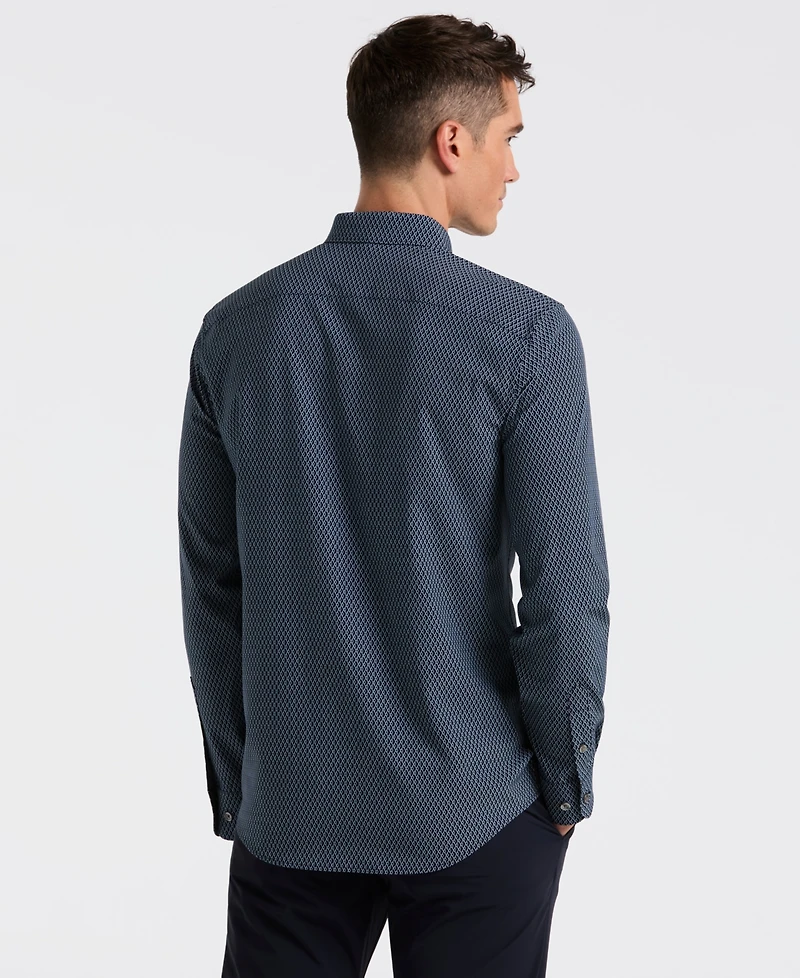 Perry Ellis Men's Slim-Fit Diamond Geo Print Shirt