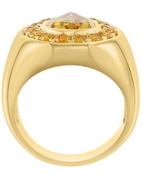 Effy Collection Citrine Ring (2-1/5 ct. t.w.) in 14k Yellow Gold Over Silver