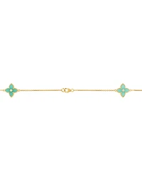 Effy Collection Amazonite (30-5/8 ct. t.w.) and White Topaz (1/4 ct. t.w.) Necklace in 14k Yellow Gold Over Silver