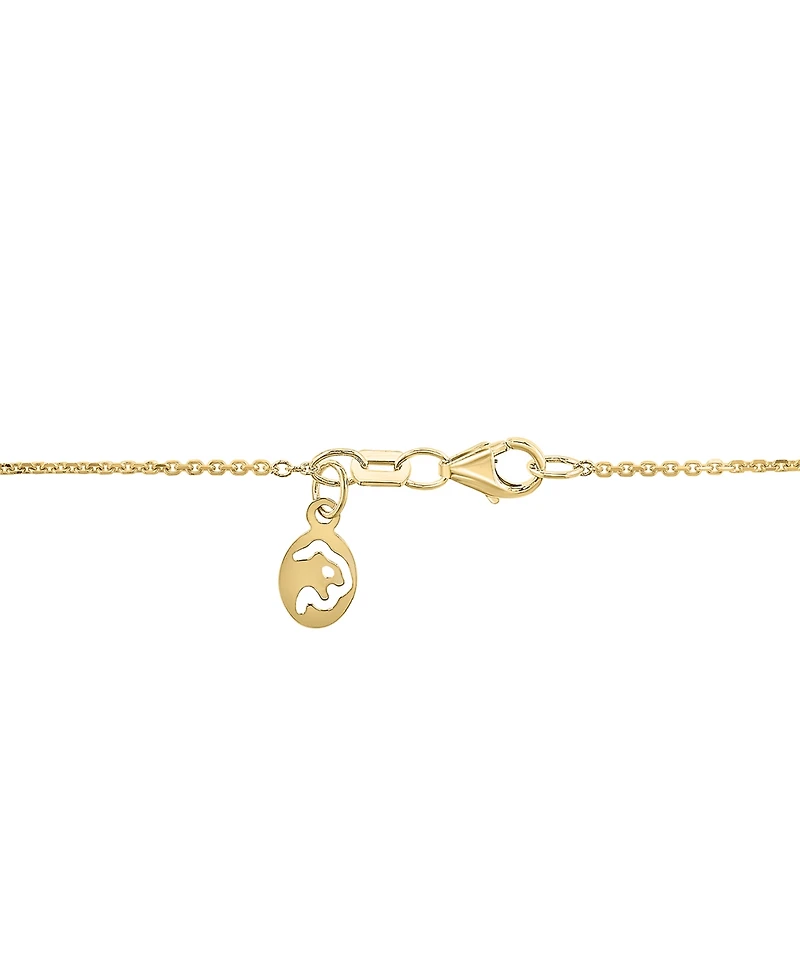 Effy Collection White Topaz (0.03 ct. t.w) and Amazonite Pendant Necklace (3-1/3 ct. t.w.) in Yellow Gold Over Silver