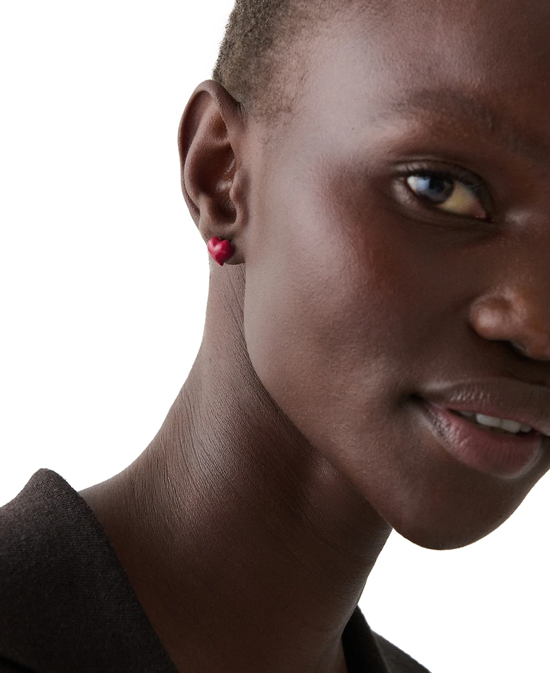 kate spade new york Amour Heart Enamel Stud Earrings