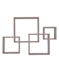 Danya B Intersecting Cube Shelves - Weathered Oak
