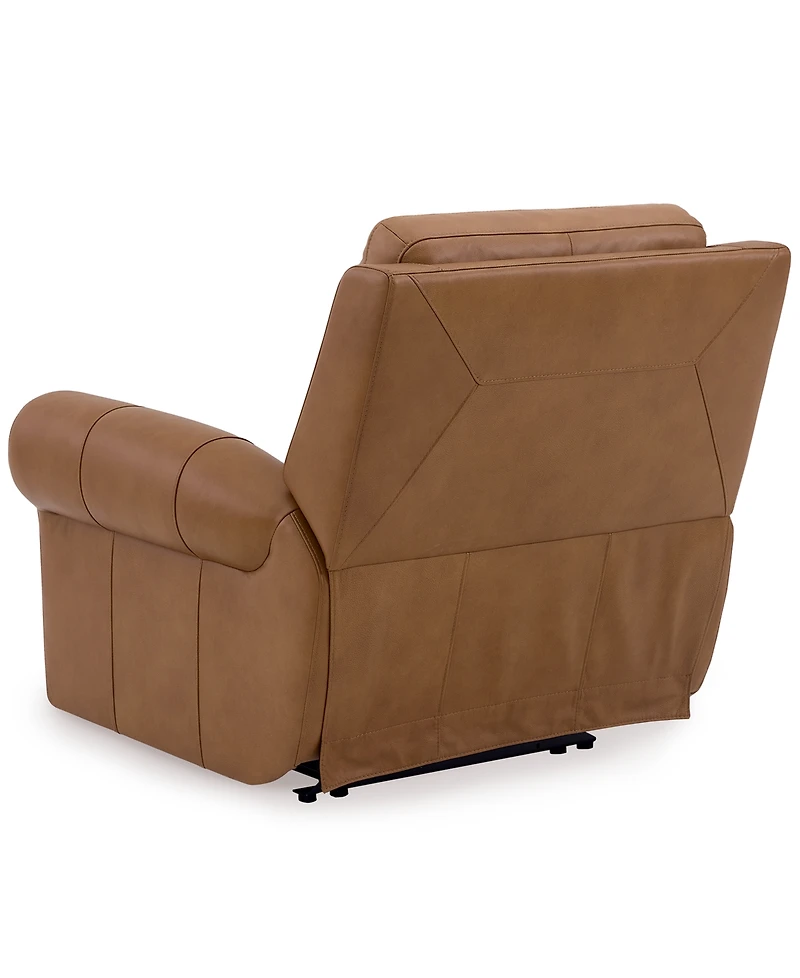 Furniture 39" Alexandre Leather Power Rocker Recliner with Power Headrest, Exclusively at Macy's