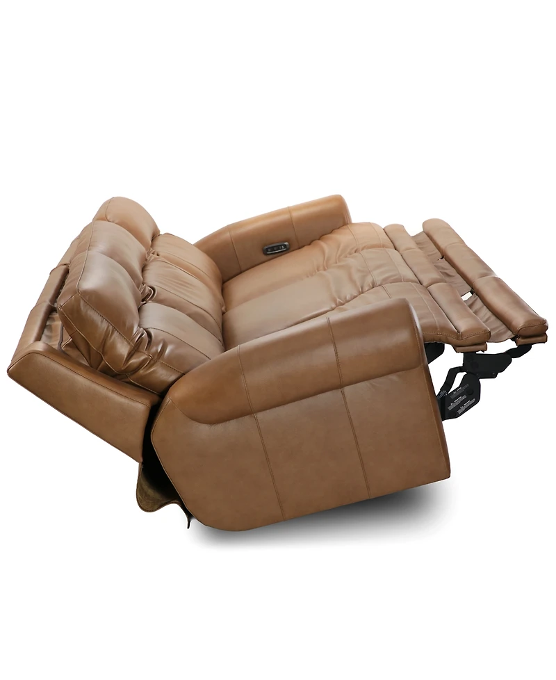Furniture -Pc. Alexandre Leather Sofa with Power Motion Recliners