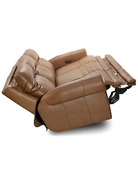 Furniture -Pc. Alexandre Leather Sofa with Power Motion Recliners