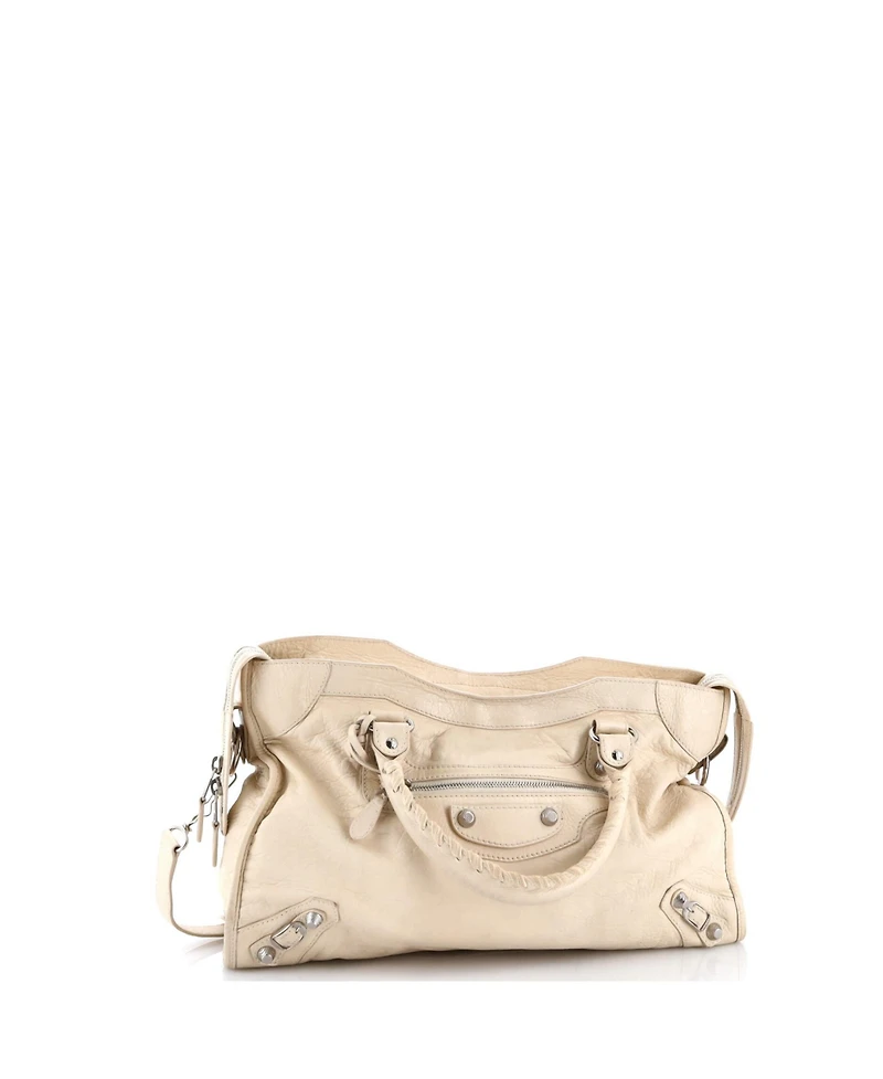 Pre-Owned Balenciaga Medium City Giant Studs Bag Leather