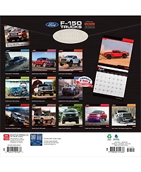 BrownTrout Ford F150 Trucks Official | 2026 12 x 24 Inch (Hanging) Monthly Square Wall Calendar | Plastic-Free